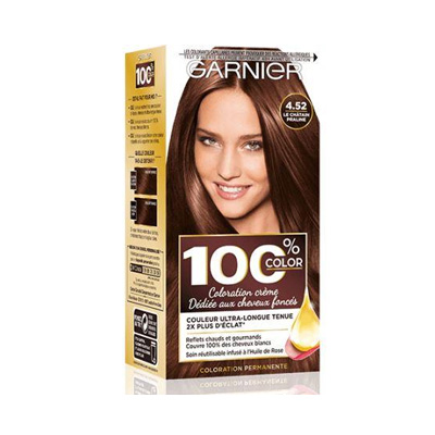 Garnier - 100% Ultra Brun - Coloration Permanente Châtain - Le Châtain Praline 4.52